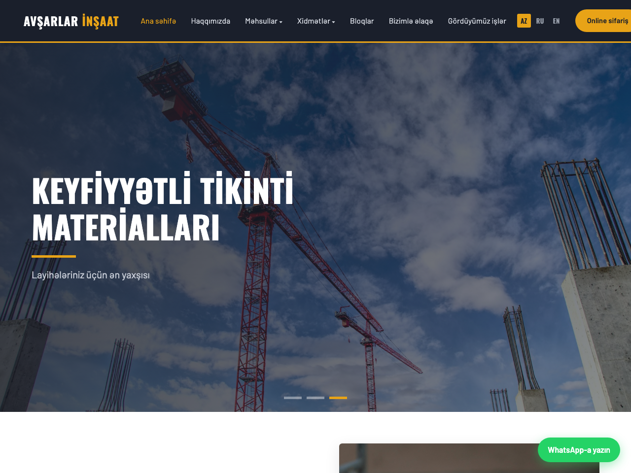 Avşarlar İnşaat — Web Development | XDR Agency