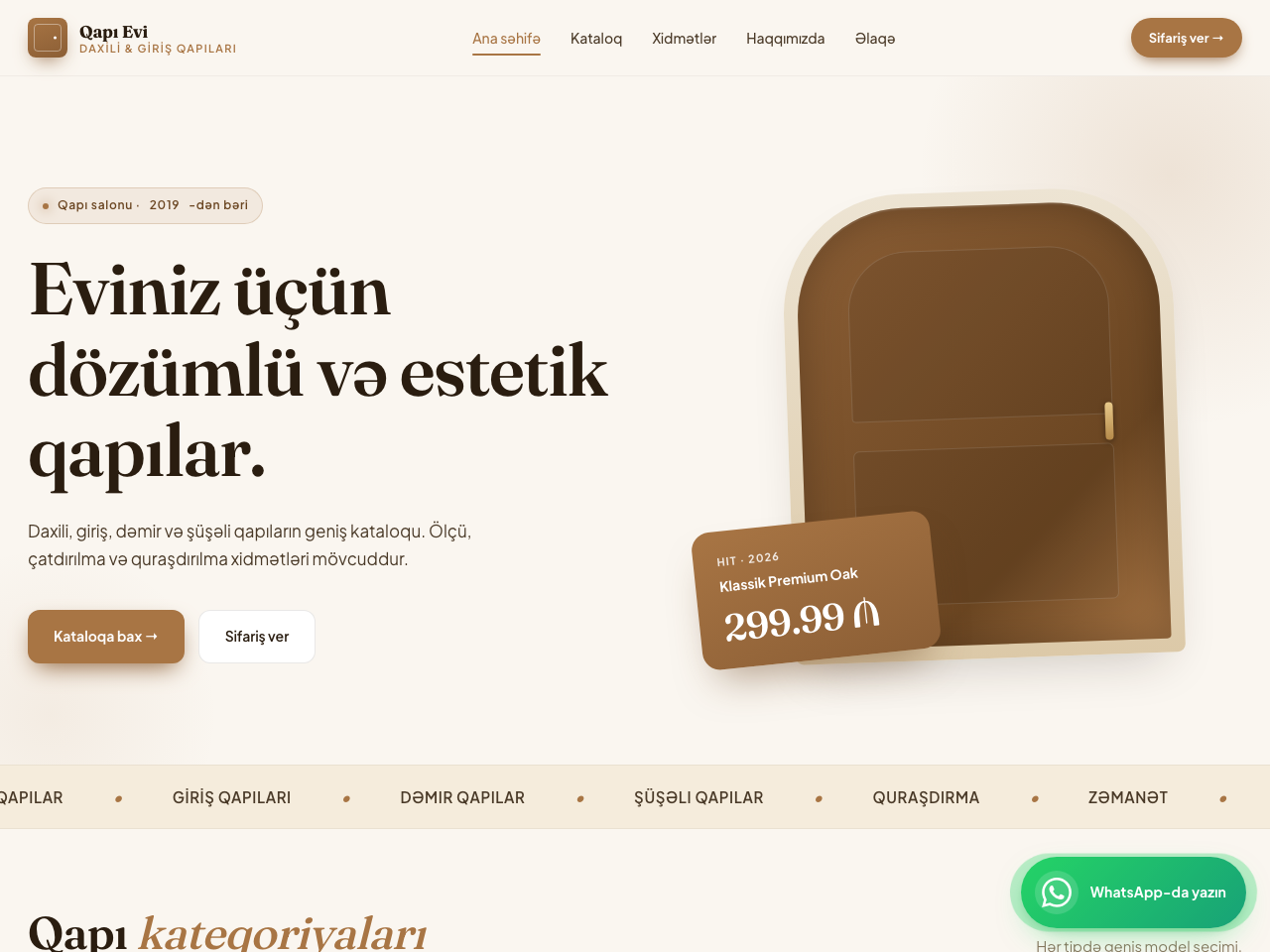 Qapı Evi — Web Development | XDR Agency